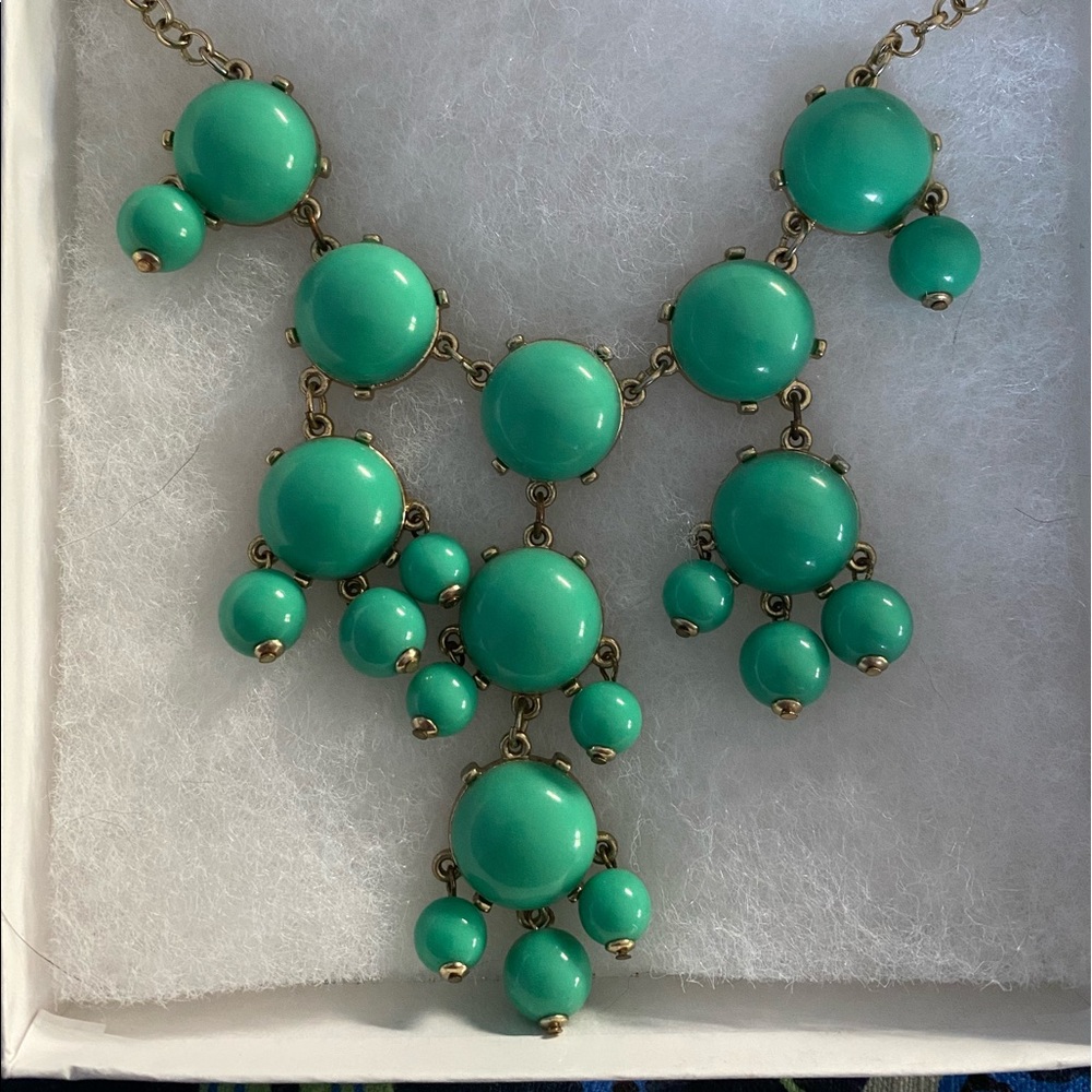 Seafoam Green Bubble Statement Necklace